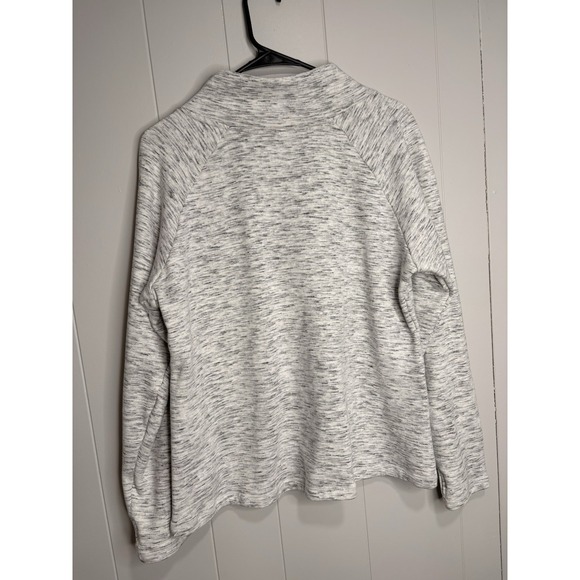 90 Degree by Reflex womens size Small heather gray asymmetrical fleece sweater - Picture 2 of 3